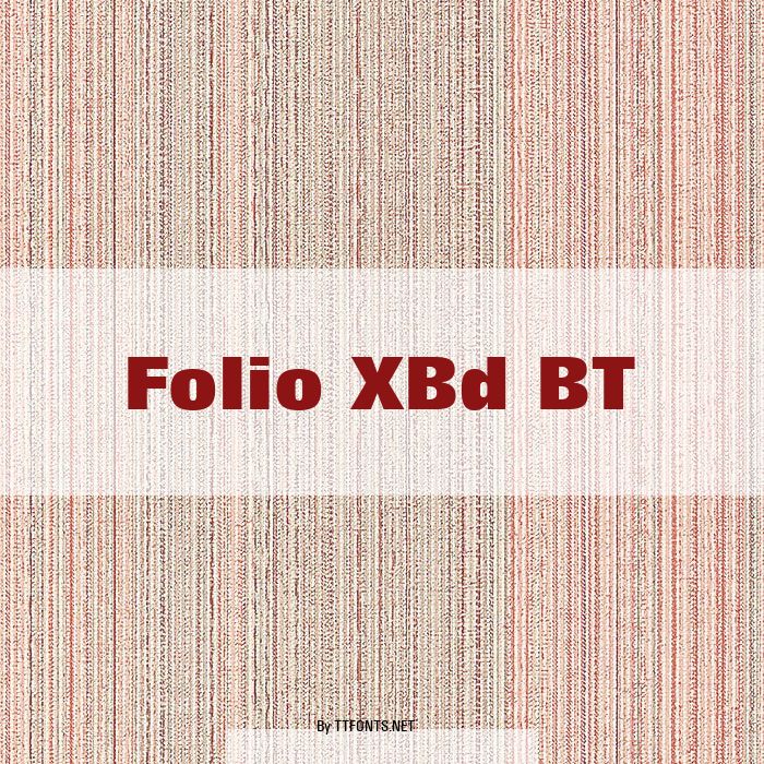 Folio XBd BT example